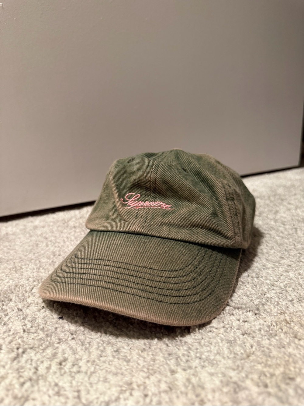 Supreme Washed Twill 6-Panel Green SS22 NWOT 🧢